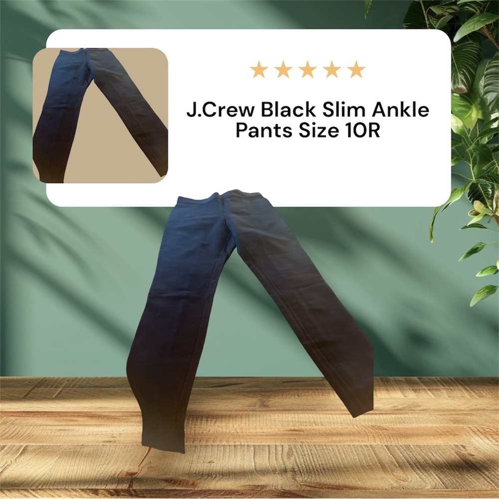 J. Crew Black Slim Stretch Ankle Pants  for Women